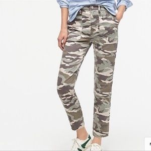 JCrew Camo Straight leg Crop jeans 24